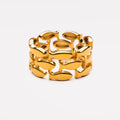 Bruce & Co Openwork Fish Band Ring, 10 mm, Steel