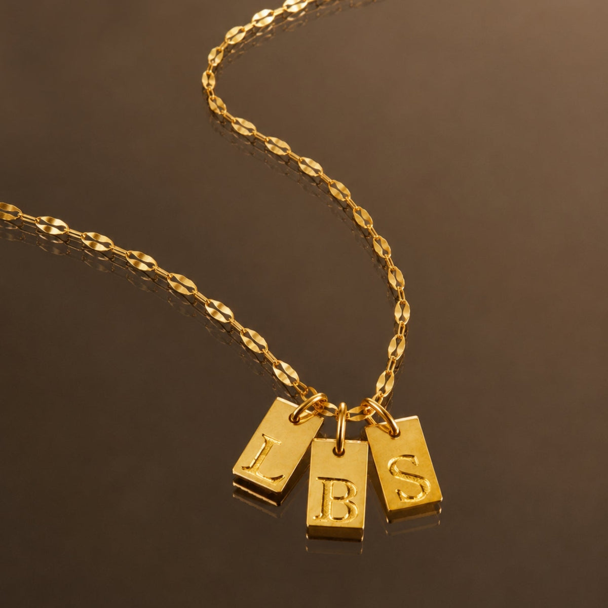 Bruce & Co Initial Tag Necklace