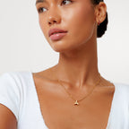 Bruce & Co Mermaid Tail Pendant Necklace, 18K Gold PVD Steel