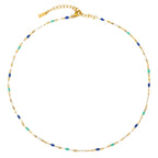 Bruce & Co Mykonos – Blue and White Enamel Choker