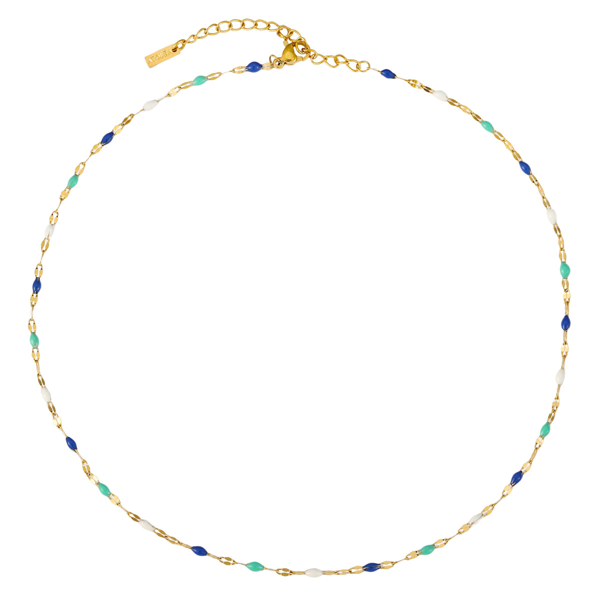 Bruce & Co Mykonos – Blue and White Enamel Choker