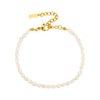 Bruce & Co Freshwater Pearl Bracelet, 16–20 cm, Steel