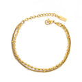 Bruce & Co Pebble – Double Layered Beaded Bracelet, Steel