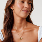 Bruce & Co Snake Coin and Tiger Eye Necklace, Steel