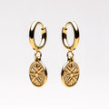 Bruce & Co Sun Disc Charm Hoop Earrings, 8 mm