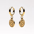 Bruce & Co Sun Disc Charm Hoop Earrings, 8 mm