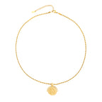 Bruce & Co Sun Coin Rope Chain Necklace, 21 mm