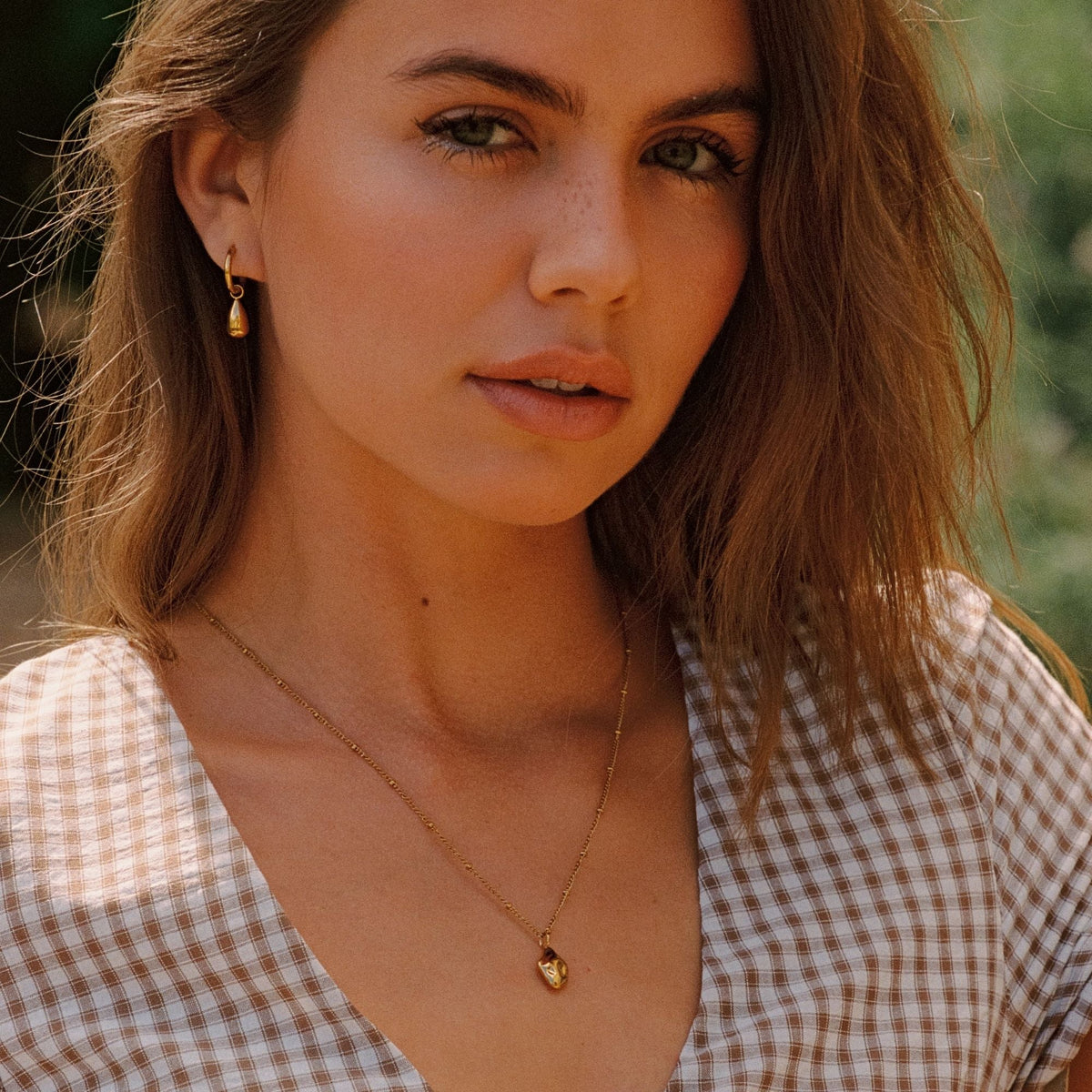 Bruce & Co Goldie – Organic Nugget Pendant Necklace
