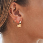 Bruce & Co Sculpted Teardrop Hoop Earrings, Gold-Tone
