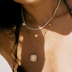 Bruce & Co Grace – Virgin Mary Pearl Medallion Necklace