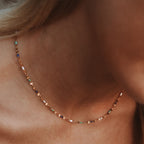 Bruce & Co Mykonos – Blue and White Enamel Choker