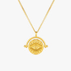 Bruce & Co Athena – Eye Coin Pendant Necklace, 24 mm