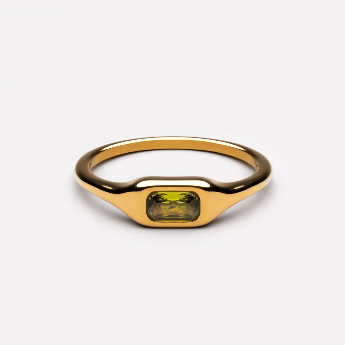 Bruce & Co Laguna – Green Rectangular Zircon Ring