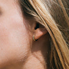 Bruce & Co Oasis – Green Crystal Hoop Earrings, 12 mm