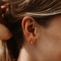 Bruce & Co Oasis – Green Crystal Hoop Earrings, 12 mm