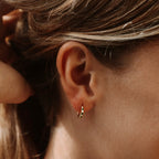 Bruce & Co Oasis – Green Crystal Hoop Earrings, 12 mm