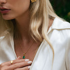 Bruce & Co Green Malachite Pendant Necklace, 45 cm