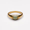 Bruce & Co Oasis – Green Jade Stone Ring, Steel