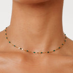 Bruce & Co Emerald Coast – Green Enamel Choker Necklace