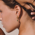 Bruce & Co Green Zircon Drop Hoop Earrings, 3 × 6 mm