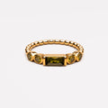 Bruce & Co Muse – Green Zircon Beaded Band Ring