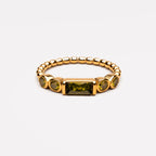 Bruce & Co Muse – Green Zircon Beaded Band Ring