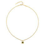 Bruce & Co Verde – Square Green Zircon Rope Necklace