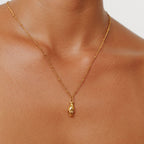 Bruce & Co Hand Pendant Necklace with Green Zircon