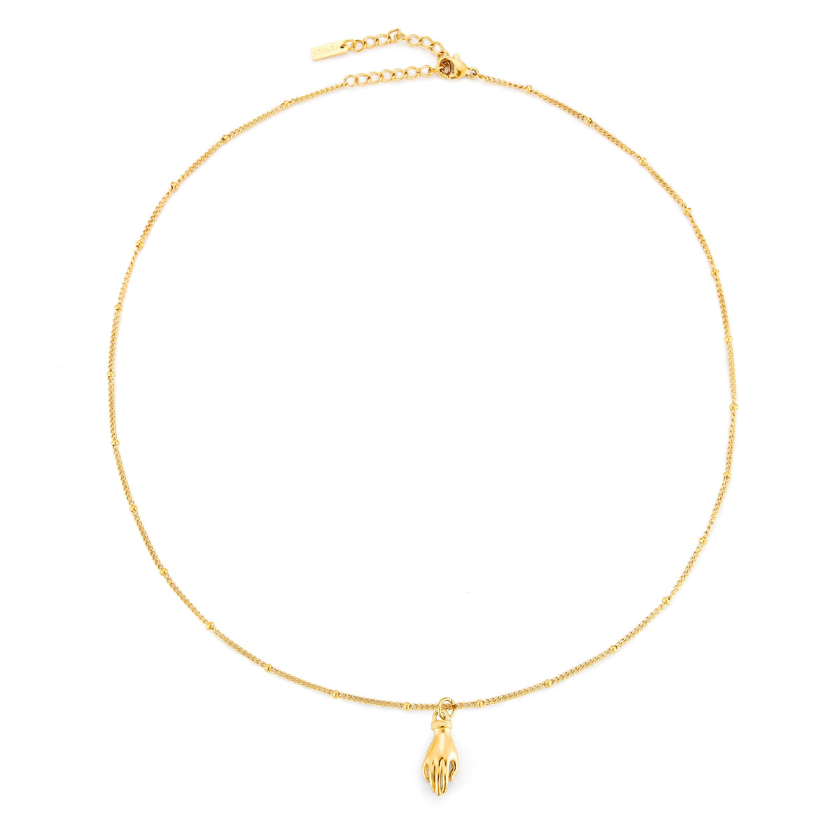 Bruce & Co Hand Pendant Necklace with Green Zircon