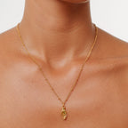 Bruce & Co Hand Pendant Necklace with Green Zircon