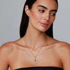 Bruce & Co Hand Pendant Necklace with Green Zircon