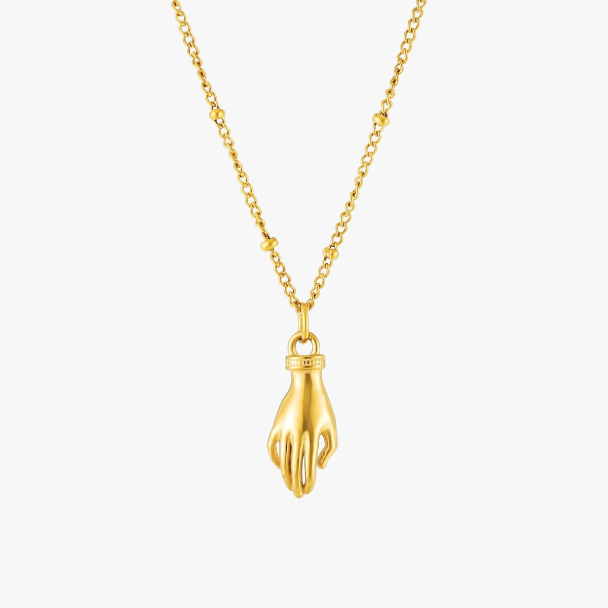Bruce & Co Hand Pendant Necklace with Green Zircon