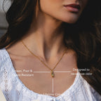 Bruce & Co Hand Pendant Necklace with Green Zircon