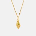 Bruce & Co Hand Pendant Necklace with Green Zircon