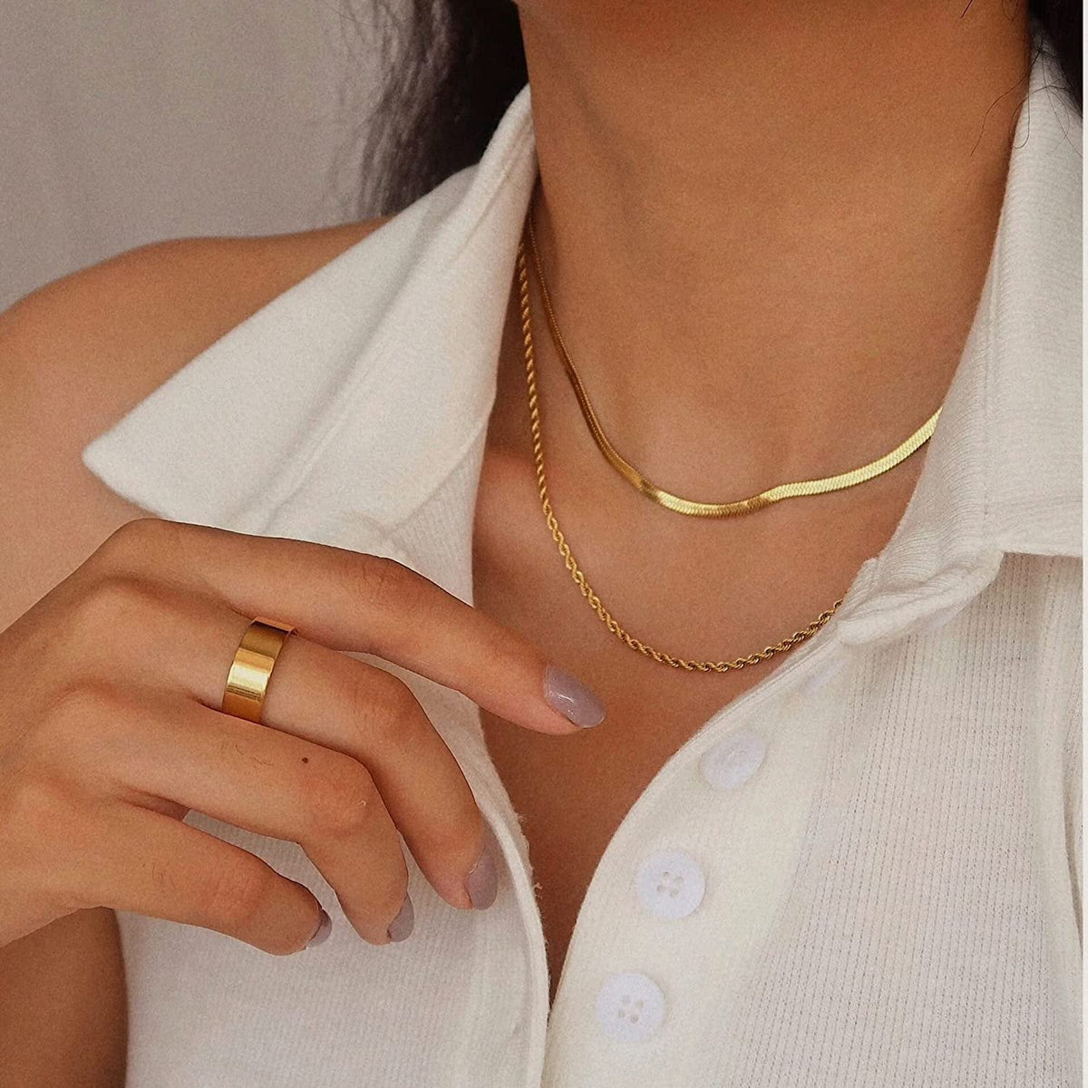 Bruce & Co Hailey – Flat Chain Layered Necklace
