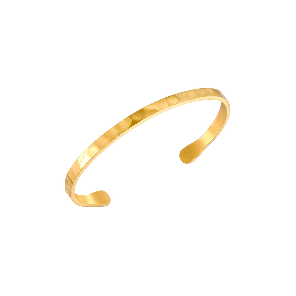 Bruce & Co Hammered Open Cuff Bracelet, 4.4 mm, Steel