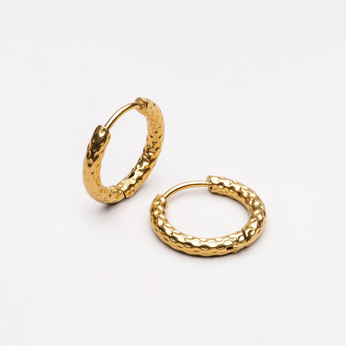 Bruce & Co Hammered Hoop Earrings, 17 mm