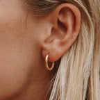 Bruce & Co Hammered Hoop Earrings, 17 mm