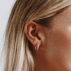 Bruce & Co Hammered Hoop Earrings, 17 mm