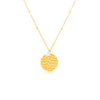 Bruce & Co Island – Hammered Coin Pendant Necklace, 15 mm
