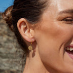 Bruce & Co Sun Disc Charm Hoop Earrings, 8 mm