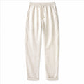 Harrino men's linen-cotton drawstring trousers in beige – studio