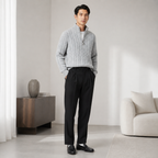 Harvento smart-casual set styled in a minimal interior