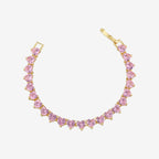 Bruce & Co Amalfi Rose – Pink Heart Tennis Bracelet