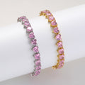 Bruce & Co Amalfi Rose – Pink Heart Tennis Bracelet