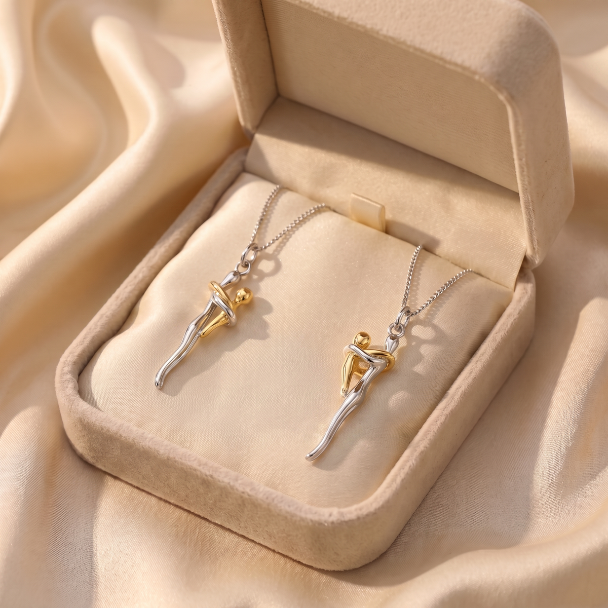 Bruce & Co Two Embrace Necklaces and Hug Ring Set