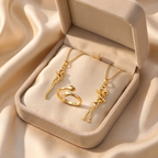 Bruce & Co Two Embrace Necklaces and Hug Ring Set