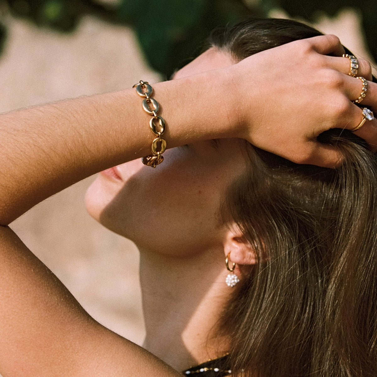 Bruce & Co Ibiza – Oval Link Chain Bracelet, Gold PVD Steel