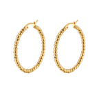 Bruce & Co Mariella – Beaded Texture Hoop Earrings