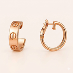 Bruce & Co Love – Screw Detail Hoop Earrings